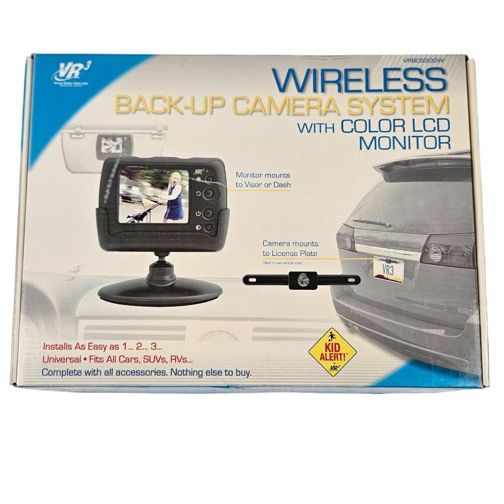 Wireless Back Up Camera System Color LCD Monitor VR3 VRBCS300W NIB Car Safety